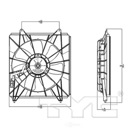 TYC Air Conditioning Condenser Fan Assembly FQPX-TYC-611130 Engine Performance