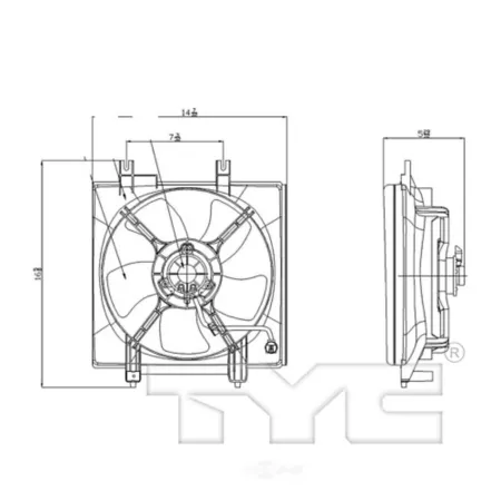 TYC Air Conditioning Condenser Fan Assembly FQPX-TYC-611250 Engine Performance