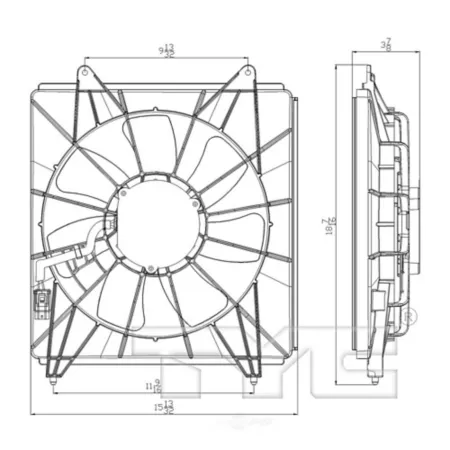 TYC Air Conditioning Condenser Fan Assembly FQPX-TYC-611420 Engine Performance