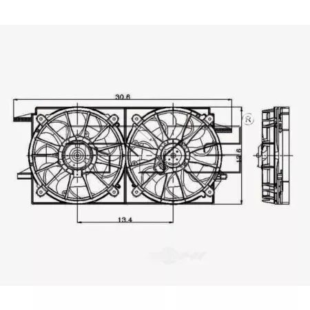 TYC Dual Radiator and Condenser Fan Combo FQPX-TYC-620090 Engine Performance