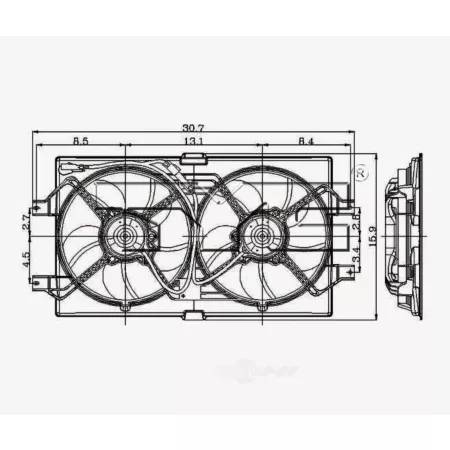 TYC Dual Radiator and Condenser Fan Combo FQPX-TYC-620190 Engine Performance