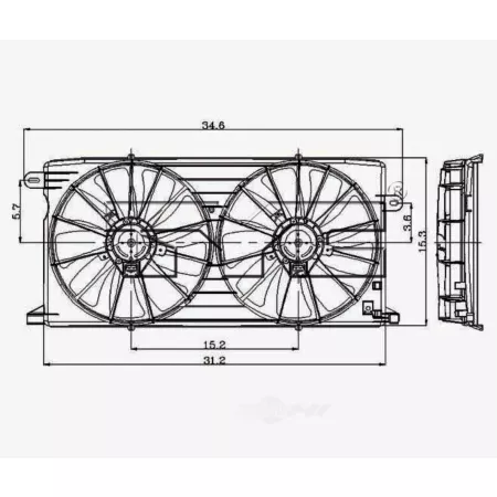 TYC Dual Radiator and Condenser Fan Combo FQPX-TYC-620320 Engine Performance