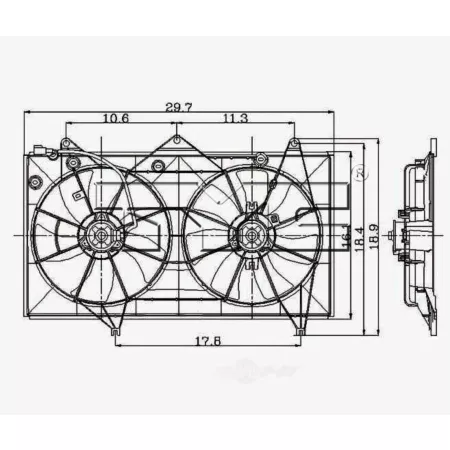 TYC Dual Radiator and Condenser Fan Combo FQPX-TYC-620400 Engine Performance