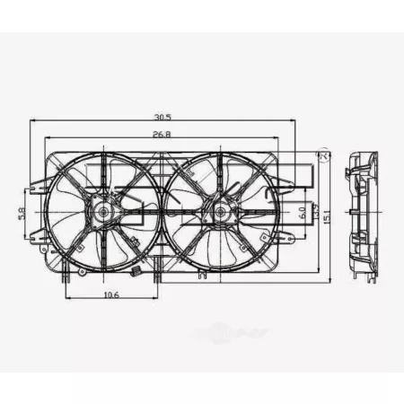 TYC Dual Radiator and Condenser Fan Combo FQPX-TYC-620450 Engine Performance