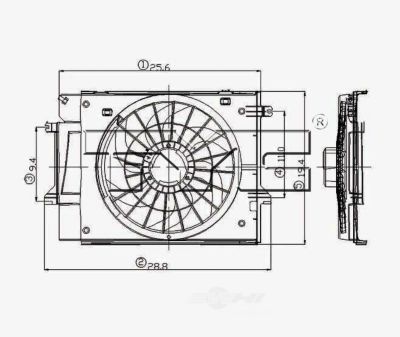 TYC Dual Radiator and Condenser Fan Assembly, FQPX-TYC-620530