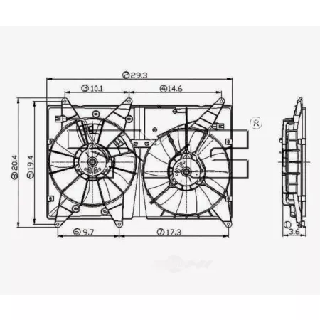 TYC Dual Radiator and Condenser Fan Combo FQPX-TYC-620810 Engine Performance