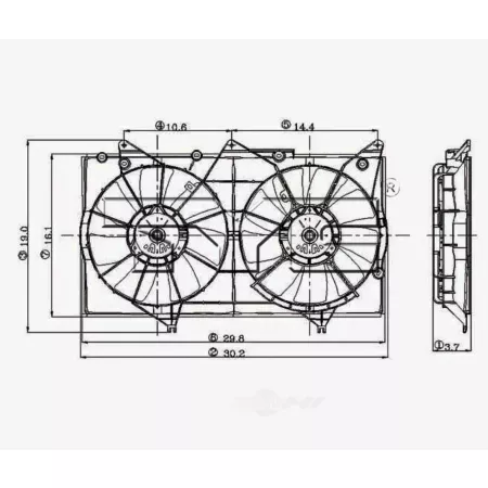 TYC Dual Radiator and Condenser Fan Combo FQPX-TYC-620860 Engine Performance