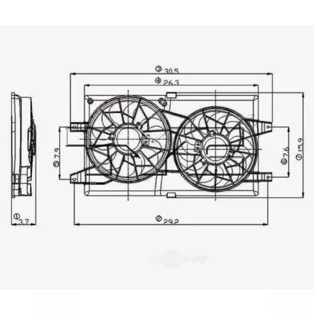 TYC Dual Radiator and Condenser Fan Combo FQPX-TYC-620910 Engine Performance