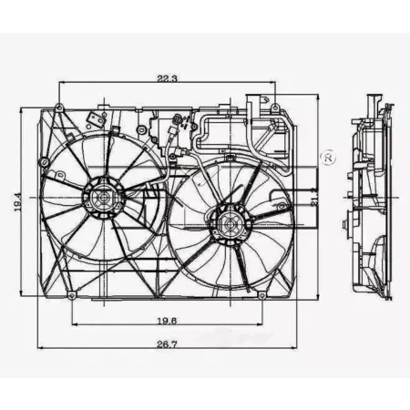 TYC Dual Radiator and Condenser Fan Assembly FQPX-TYC-620970 Engine Performance