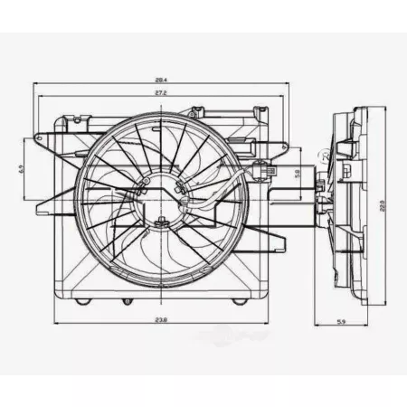 TYC Dual Radiator and Condenser Fan Assembly FQPX-TYC-621070 Engine Performance