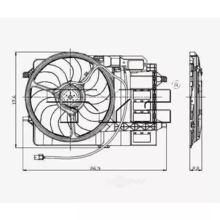 TYC Dual Radiator and Condenser Fan Assembly FQPX-TYC-621080 Engine Performance