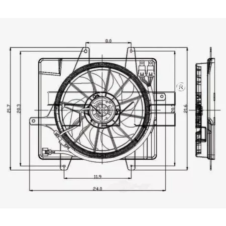 TYC Dual Radiator and Condenser Fan Assembly FQPX-TYC-621240 Engine Performance