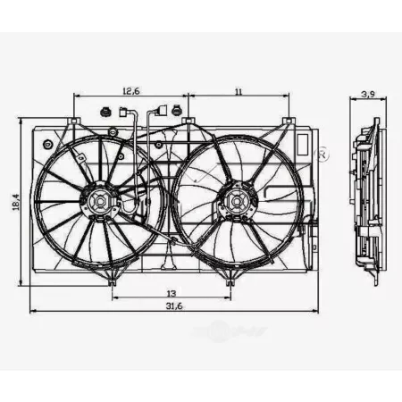 TYC Dual Radiator and Condenser Fan Combo FQPX-TYC-621300 Engine Performance