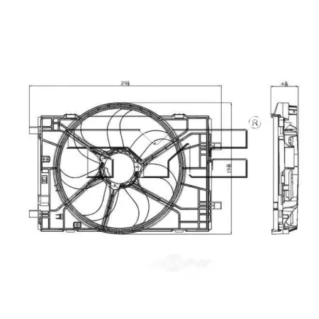 TYC Dual Radiator and Condenser Fan Combo FQPX-TYC-621400 Engine Performance