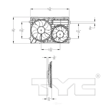 TYC Dual Radiator and Condenser Fan Assembly FQPX-TYC-621460 Engine Performance