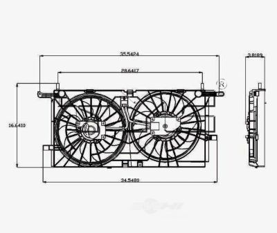 TYC Dual Radiator and Condenser Fan Assembly, FQPX-TYC-621530