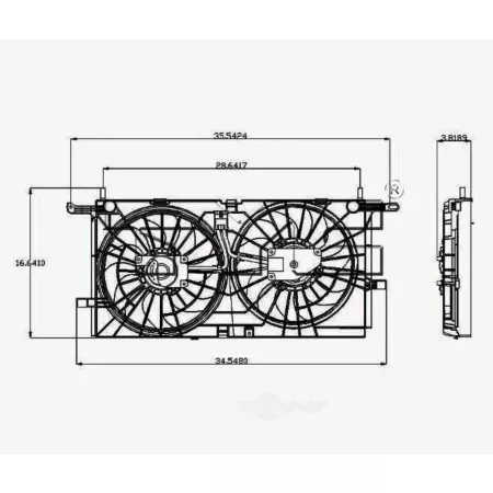 TYC Dual Radiator and Condenser Fan Assembly FQPX-TYC-621530 Engine Performance