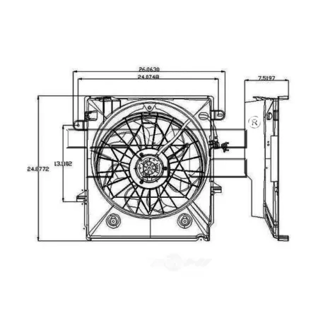 TYC Dual Radiator and Condenser Fan Assembly FQPX-TYC-621550 Engine Performance