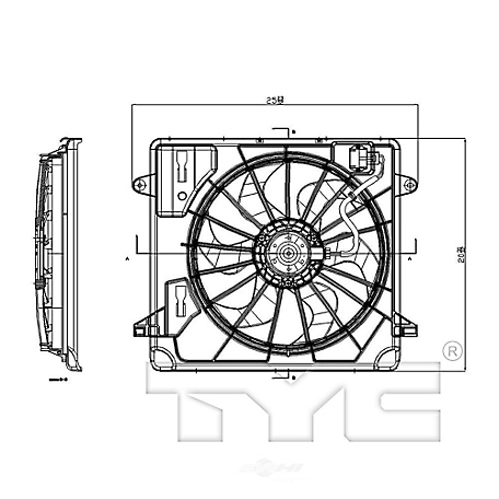 TYC Dual Radiator and Condenser Fan Assembly, FQPX-TYC-621680