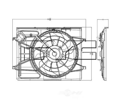 TYC Dual Radiator and Condenser Fan Assembly, FQPX-TYC-621710