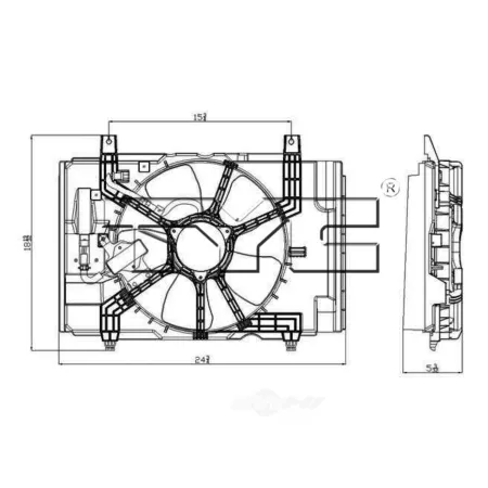 TYC Dual Condenser Radiator and Fan Assembly FQPX-TYC-621780 Engine Performance