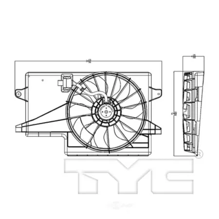 TYC Dual Radiator and Condenser Fan Assembly FQPX-TYC-621850 Engine Performance