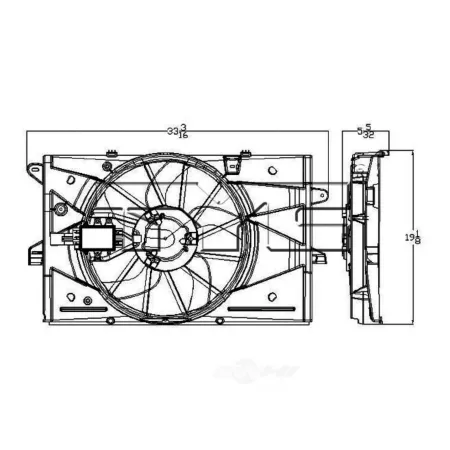 TYC Dual Radiator and Condenser Fan Assembly FQPX-TYC-621890 Engine Performance