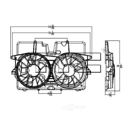 TYC Dual Radiator and Condenser Fan Assembly FQPX-TYC-621920 Engine Performance