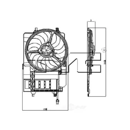 TYC Dual Radiator and Condenser Fan Assembly FQPX-TYC-621980 Engine Performance