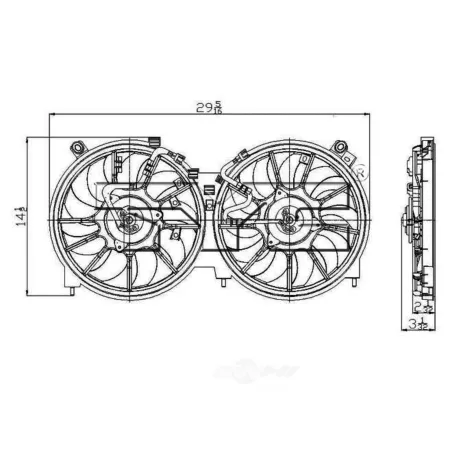 TYC Dual Radiator and Condenser Fan Combo FQPX-TYC-622110 Engine Performance