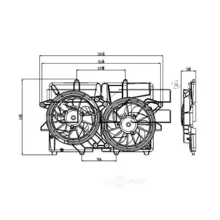 TYC Dual Radiator and Condenser Fan Assembly FQPX-TYC-622180 Engine Performance