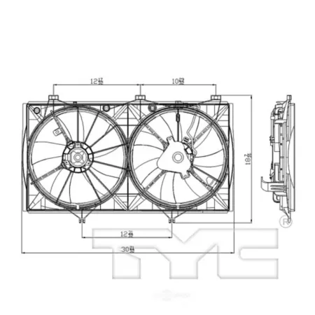 TYC Dual Radiator and Condenser Fan Combo FQPX-TYC-622200 Engine Performance