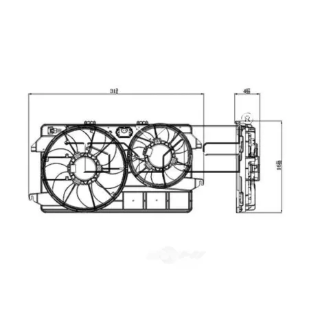 TYC Dual Radiator and Condenser Fan Assembly FQPX-TYC-622370 Engine Performance