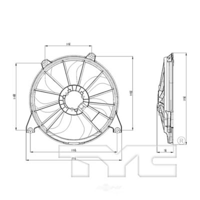 TYC Dual Radiator and Condenser Fan Assembly, FQPX-TYC-622520 at 