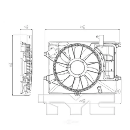 TYC Dual Radiator and Condenser Fan Assembly FQPX-TYC-622580 Engine Performance