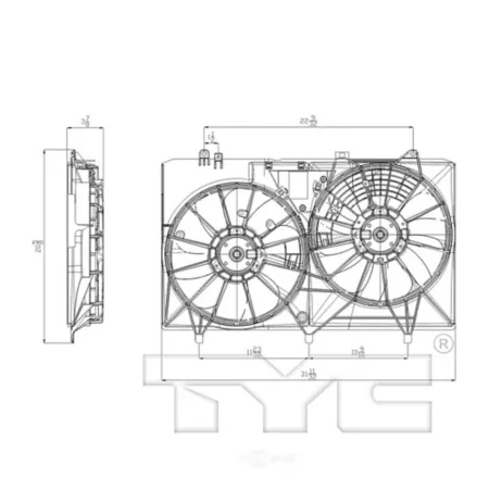 TYC Dual Condenser Radiator and Fan Assembly FQPX-TYC-622670 Engine Performance