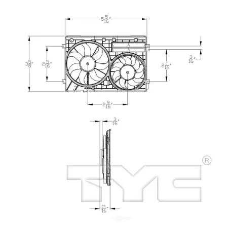 TYC Dual Radiator and Condenser Fan Assembly FQPX-TYC-622820 Engine Performance