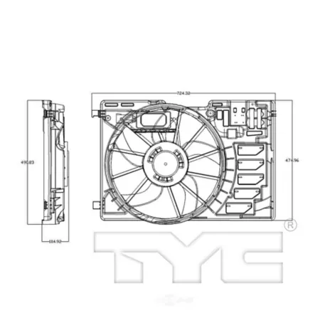 TYC Dual Condenser Radiator and Fan Assembly FQPX-TYC-622870 Engine Performance