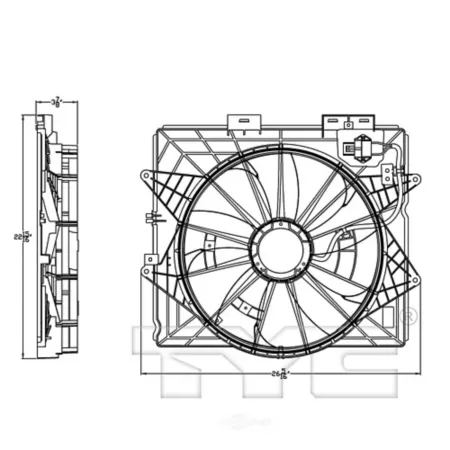 TYC Dual Radiator and Condenser Fan Assembly FQPX-TYC-622930 Engine Performance