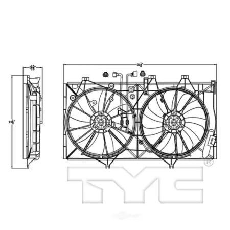 TYC Dual Radiator and Condenser Fan Assembly FQPX-TYC-622950 Engine Performance