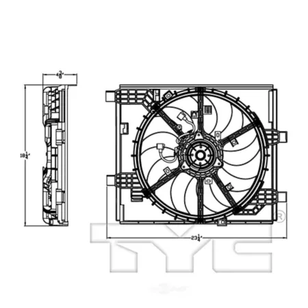 TYC Dual Radiator and Condenser Fan Assembly FQPX-TYC-622960 Engine Performance