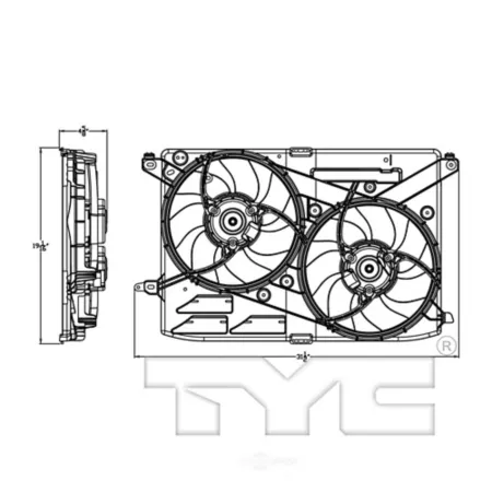 TYC Dual Radiator and Condenser Fan Assembly FQPX-TYC-623000 Engine Performance