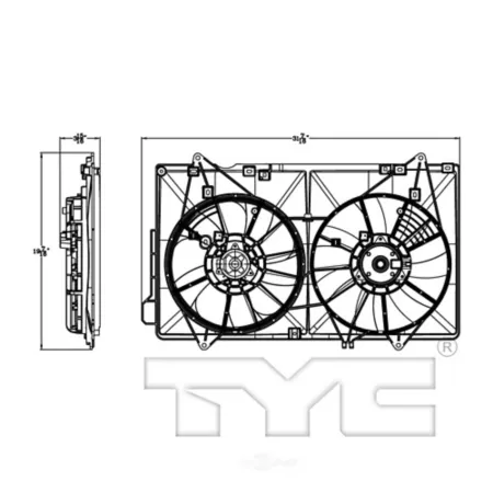 TYC Dual Radiator and Condenser Fan Assembly FQPX-TYC-623010 Engine Performance