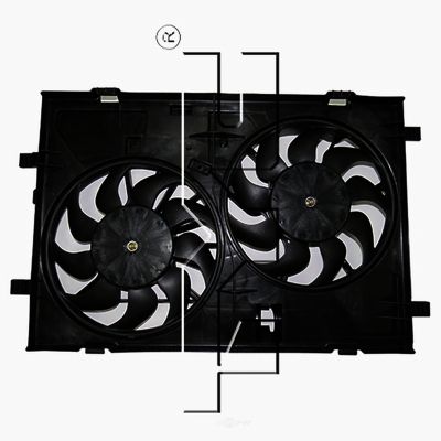 TYC Dual Radiator and Condenser Fan Assembly, FQPX-TYC-623030
