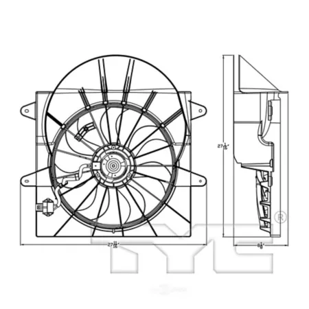 TYC Dual Radiator and Condenser Fan Assembly FQPX-TYC-623360 Engine Performance