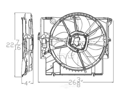 TYC Dual Radiator and Condenser Fan Assembly, FQPX-TYC-623430
