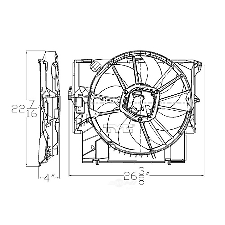 TYC Dual Radiator and Condenser Fan Assembly, FQPX-TYC-623430