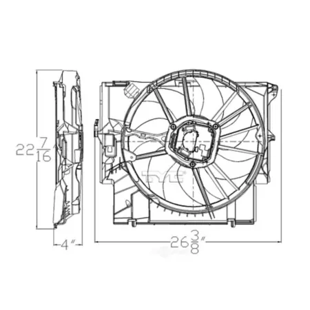 TYC Dual Radiator and Condenser Fan Assembly FQPX-TYC-623430 Engine Performance