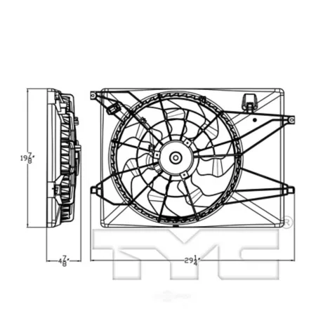 TYC Dual Radiator and Condenser Fan Assembly FQPX-TYC-623920 Engine Performance