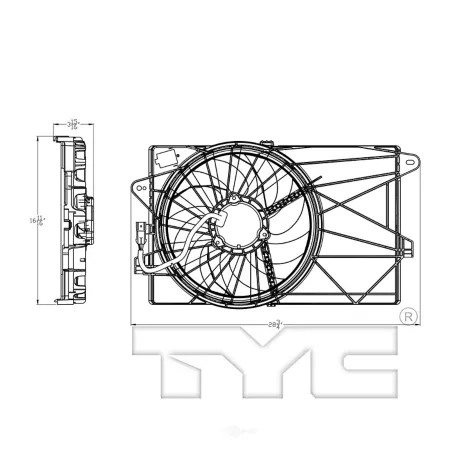 TYC Dual Radiator and Condenser Fan Assembly FQPX-TYC-624010 Engine Performance